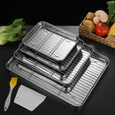 Axyaa Stainless Steel Food Storage Tray Serving Plates Spices Buffet Dishes Organizers