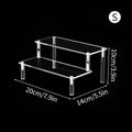 Clear Acrylic Makeup Organizer Rack by Axyaa - Cosmetic Storage Stand for Eyeshadow, Lipstick, Powder