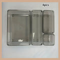 Axyaa Transparent Drawer Storage Box: Kitchen Tableware Cosmetics Organizer