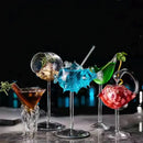 Axya Porcupine Fish Goblet: Unique Glass Cup for Bar, Party, Gift