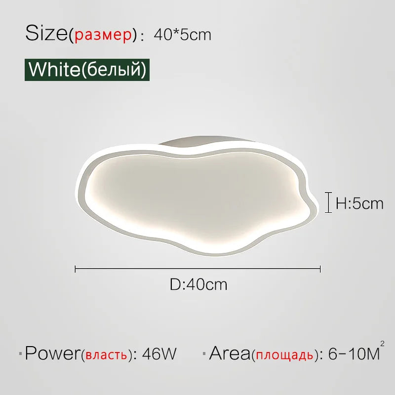 Axyaa Cloud LED Ceiling Light: Modern, Minimalist, Warm, Romantic for Children's Room.