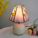 Axyaa Purple Moon Ceramic Table Lamp - Bedroom Living Room Decor