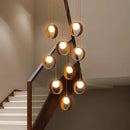 Axyaa LED Pendant Light for Modern Home Decor and Staircase Chandeliers