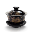 Axyaa Large White Porcelain Gaiwan Tea Set with Zisha Teacup