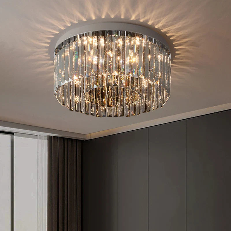 Luxury Villa Crystal Chandelier - Axyaa Nordic Ceiling Light