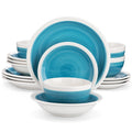 Axyaa Stoneware Tableware Set - 16/32 Piece for 4/8 - 4 Color Options