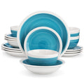 Axyaa Stoneware Dinnerware Set for 4/8 in 4 Colors