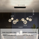 Axyaa Modern Dimmable Metal Pendant Lights with Glass Globe for Dining Room