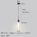 Axyaa Marble Wall Lamp - Modern Copper Nordic Design for Living Room & Bedroom