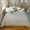 Axyaa Plaid Contrast Towel Set with Soft Waxy Finish and Embroidery