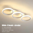 Axyaa Nordic LED Ceiling Light Chandelier, 20W 30W Square Round Lamp for Home Kitchen Living Room