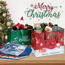 Axyaa Christmas Gift Bags: 16PCS Assorted Cartoon Patterns, Reusable Non-Woven Handles