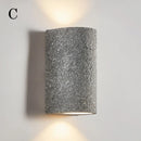 Axyaa Cement Wall Lamp: Japanese Retro LED Up Down Light for Home Decor