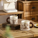 Axyaa Retro Style Ceramic Coffee Mug, 350ml Bowls, Glazed Color, Office Gift