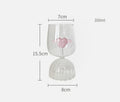Axyaa 3D Pink Winged Heart Glass Carafe - Lovely Water Jug for Lovers