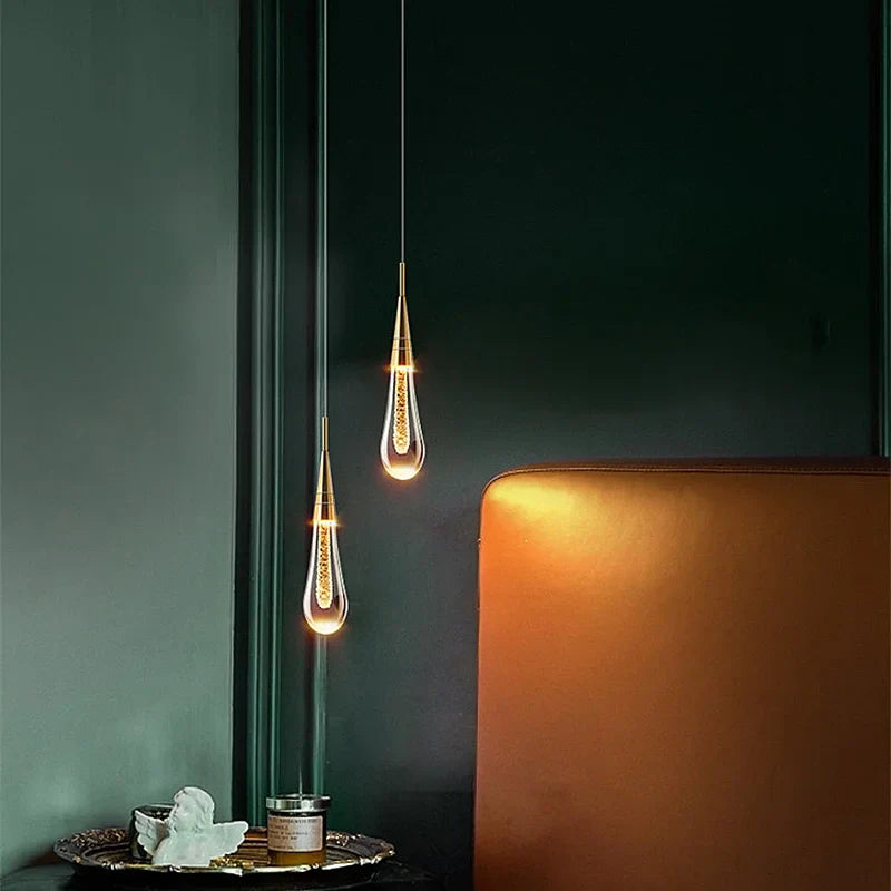 Axyaa Bubble Crystal Pendant Lights: Elegant Indoor Hanging Lamp for Home Decor