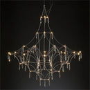 Axyaa Firefly Crystal Chandelier: Modern Art Deco Stainless Steel Lighting