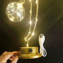 Axyaa Moon Star LED Table Lamp for Bedroom Decoration, Battery/USB Powered