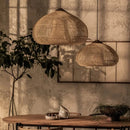 Axyaa Rattan Pendant Lamp: Vintage Handmade LED Lighting for Kitchen, Dining Room