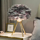 Axyaa Feather Table Lamp: Modern & Romantic Bedroom Decor