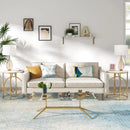 Axyaa 20” Round End Table: Stylish Sofa Side Coffee Cocktail Table