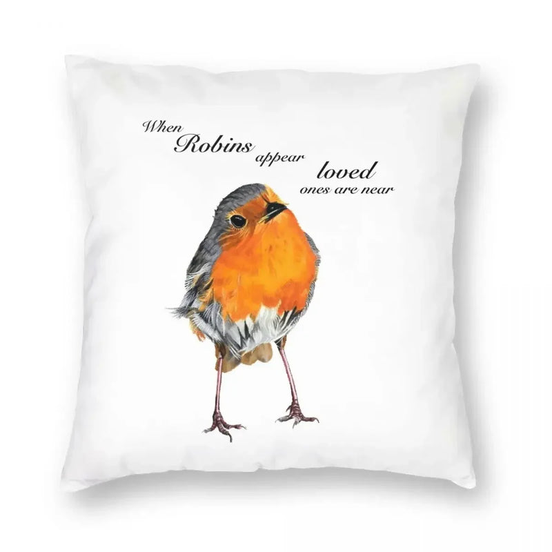 Axyaa Robins Presence Pillowcase for Sofa Cushion Cover