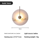 Axyaa Marble LED Wall Sconce Light - Modern Nordic Minimalist Living Room Bedroom Wall Lamp