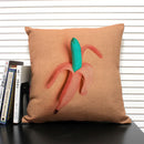 Axyaa Cactus Pineapple Pattern Cushion Cover 45x45 Linen Pillowcase