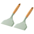Axyaa Grey Silicone Kitchen Utensils Set - 2Pcs Spatula & Shovel Cooking Tools