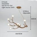 Axyaa Tree Branch LED Chandelier - Modern Minimalist Lighting for Various Spaces