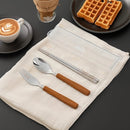 Axyaa Stainless Steel Cutlery Set with Box - Portable Reusable Outdoor Tableware
