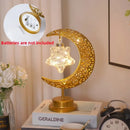 Axyaa Ramadan Moon LED Light 2025 Eid Mubarak Metal Lamp Home Room Decor