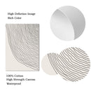 Axyaa Beige Black Lines Abstract Canvas Wall Art: Modern Minimalist Nordic Living Room Decor