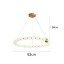 Axyaa Nordic Buddhist Beads Pendant Chandelier_LED Circular Dining Lamp