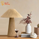 Axyaa Vintage Handmade Hemp Rope Rattan Table Lamp LED E27 Wall Mounted Straw Bedroom Study