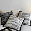 Axyaa Luxury Leopard Print Fur Throw Pillow for Bed and Sofa