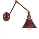 Axyaa Vintage Iron LED Wall Lamp with Pull Chain Switch