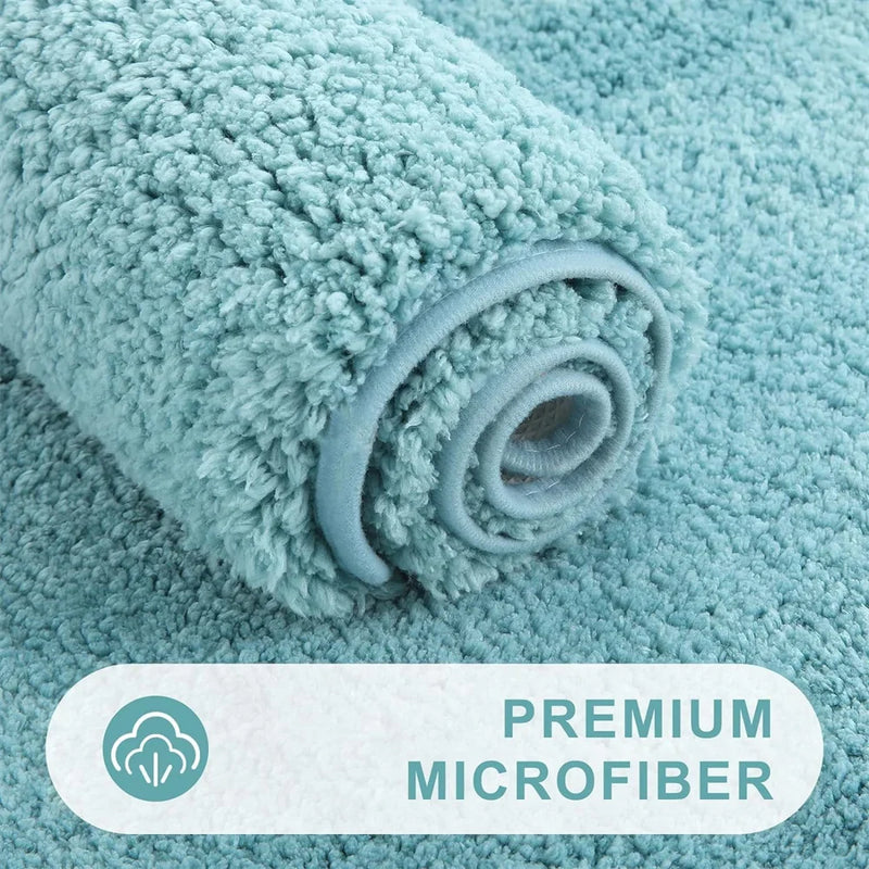 Axyaa Plush Bathroom Rugs Non Slip Absorbent Bath Mats, Machine Washable Carpet