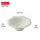 Axyaa Matte Striped Ceramic Plate Pasta Salad Soup Dessert Molecular Cuisine Tableware