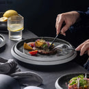 Axyaa Ceramic Circular Plates for Restaurant Specialty Tableware