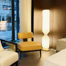 Axyaa Nordic Striped Floor Lamp: Minimalist Design, Warm LED Light for Home Decor.