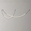 Axyaa Scandinavian Designer Arc Line Chandelier for Modern Living Room and Bar.