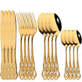 Axyaa Vintage Stainless Steel Cutlery Set - 16-Piece Flatware Dinnerware Kit
