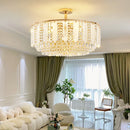Axyaa Luxury Crystal Chandelier: Elegant LED Dining Room Bedroom Lamp