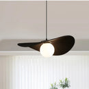 Axyaa White/Black Pleated Fabric Chandelier Glass Shades Pendant Lights