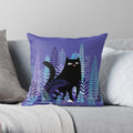 Cute Cat Decorative Pillow Case Cover for Modern Living Room Sofa by Axyaa