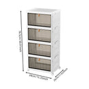 Axyaa White PP Shoe Storage Boxes With Wheels: Organize Shoes in Style