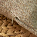 Axyaa Linen Tassel Euro Sham Pillow Covers Square Decorative Neutral Pillowcases
