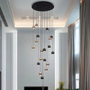 Axyaa Modern LED Staircase Chandeliers for Living Room Hanging Light