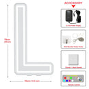 Axyaa Large Colorful Neon Light Sign with A-Z Alphabet & Free Stand